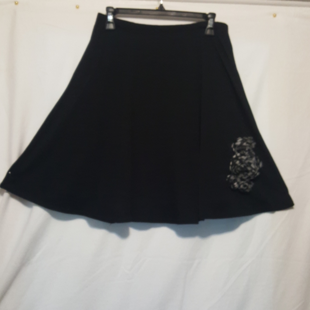 Flirty Black Knit Skirt
